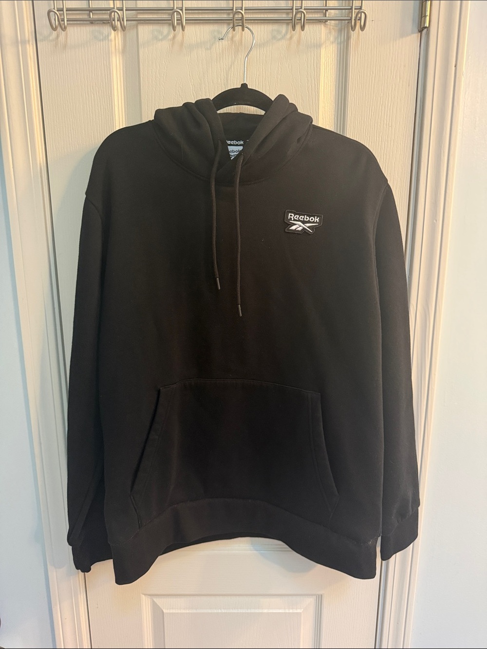 Reebok Black Pullover Hoodie with Small Chest Logo